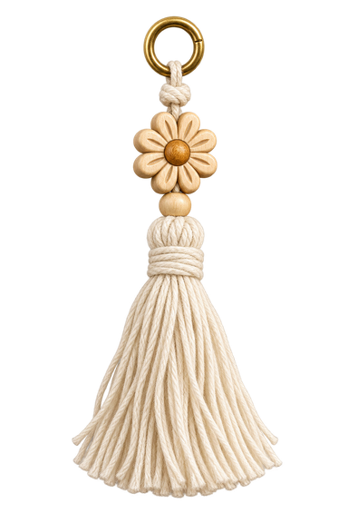 Cotton tassel charm