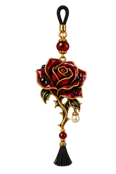 Gothic rose charm