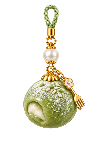 Matcha mochi charm
