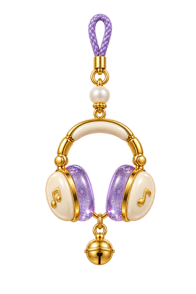 Mini headphones charm