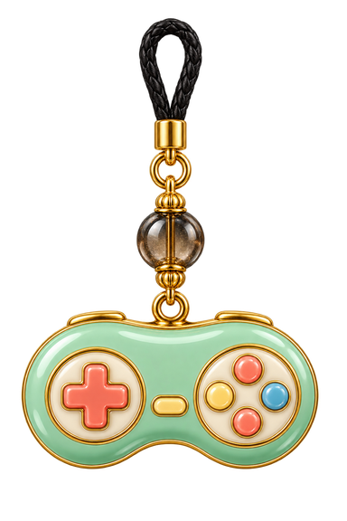 Retro game pad charm