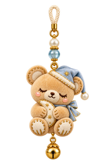 Sleepy bear charm