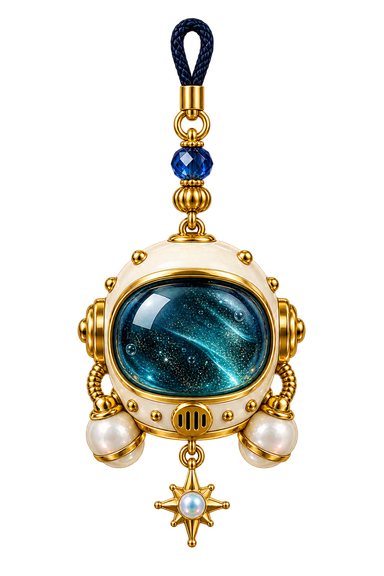 Space helmet charm