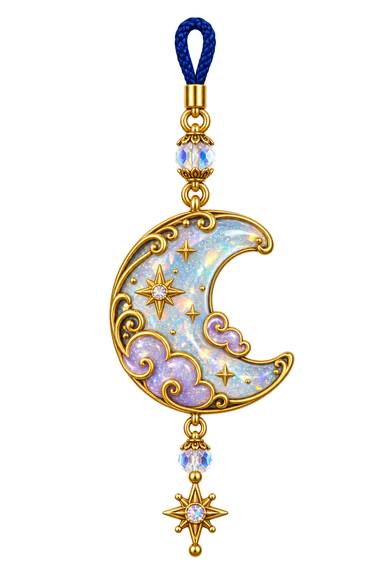 Whimsy moon charm